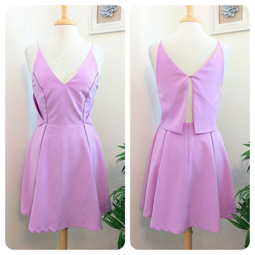 Adelyn Rae Lilac Spaghetti-Strap Mini Dress
